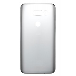 Back Glass Replacement with Camera Lens Compatible for LG V30 (Silver)