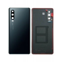 Back Glass Replacement with Camera Lens Compatible for Huawei P30 (Black)