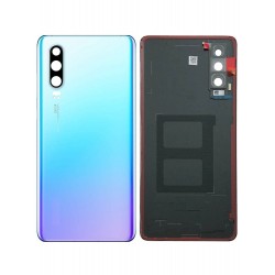 Back Glass Replacement with Camera Lens Compatible for Huawei P30 (Crystal)