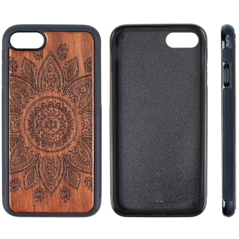 Rosewood Case Cover with TPU Bumper (Mandala)