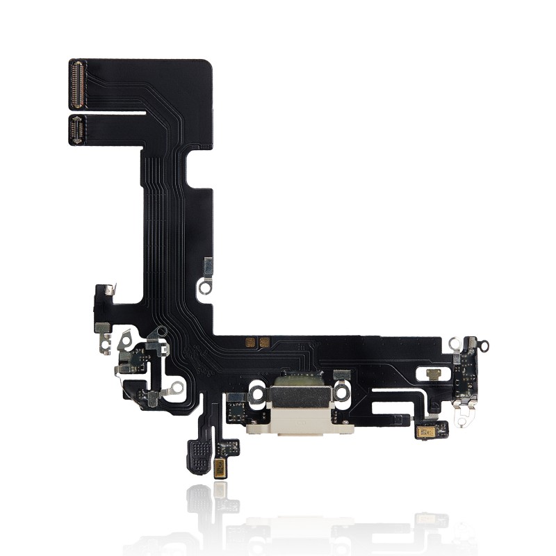 Charging Port Flex Connector Replacement Compatible for Apple iPhone 13 (Silver)