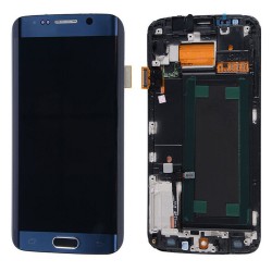 LCD Screen + Frame Replacement display compatible for Samsung Galaxy S6 Edge (Blue)