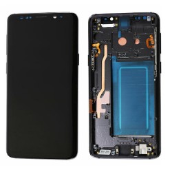 OLED Screen + Frame Replacement display compatible for Samsung Galaxy S9 (Black)
